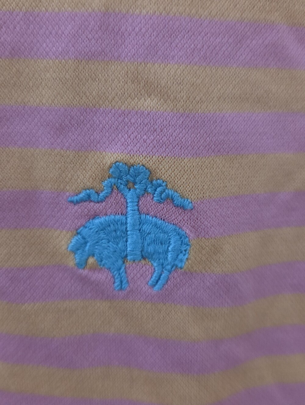 Brooks Brothers Men's Pink Orange Striped Golf Polo Preppy Shirt. Sz XL - Picture 6 of 10